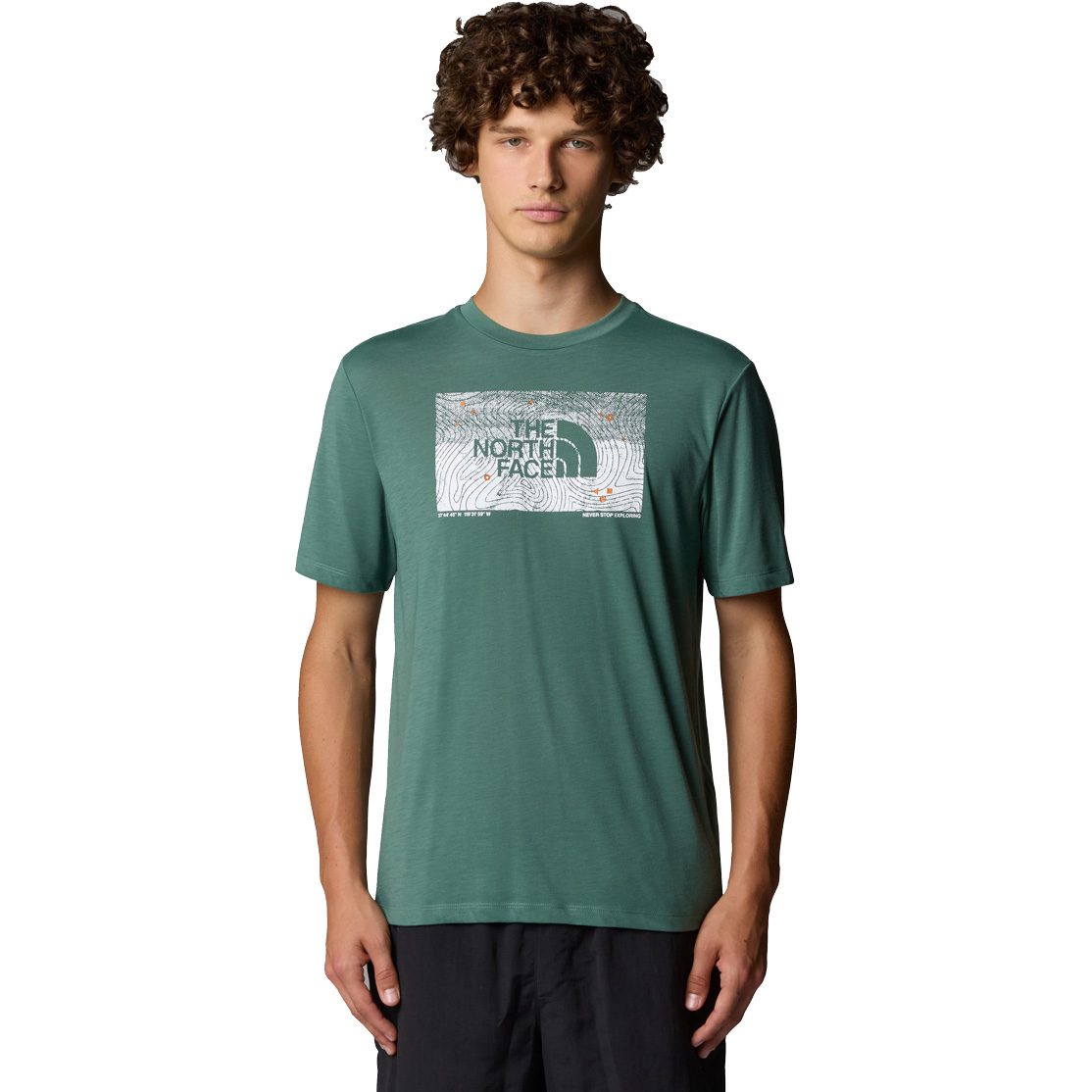 The North Face® Foundation Abstract Graphic T-Shirt Herren duck green