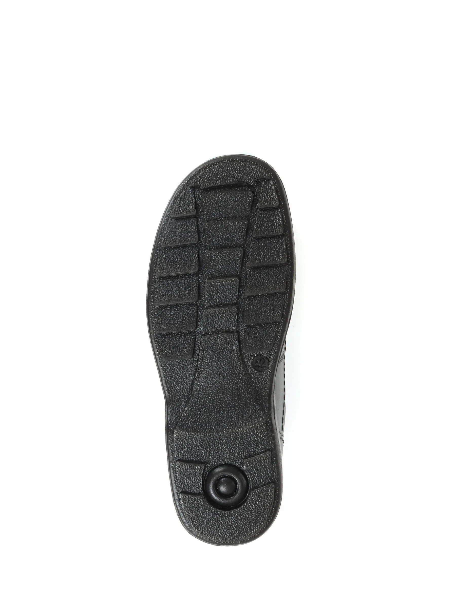 Pavers - Wijde zwarte leren schoenen
