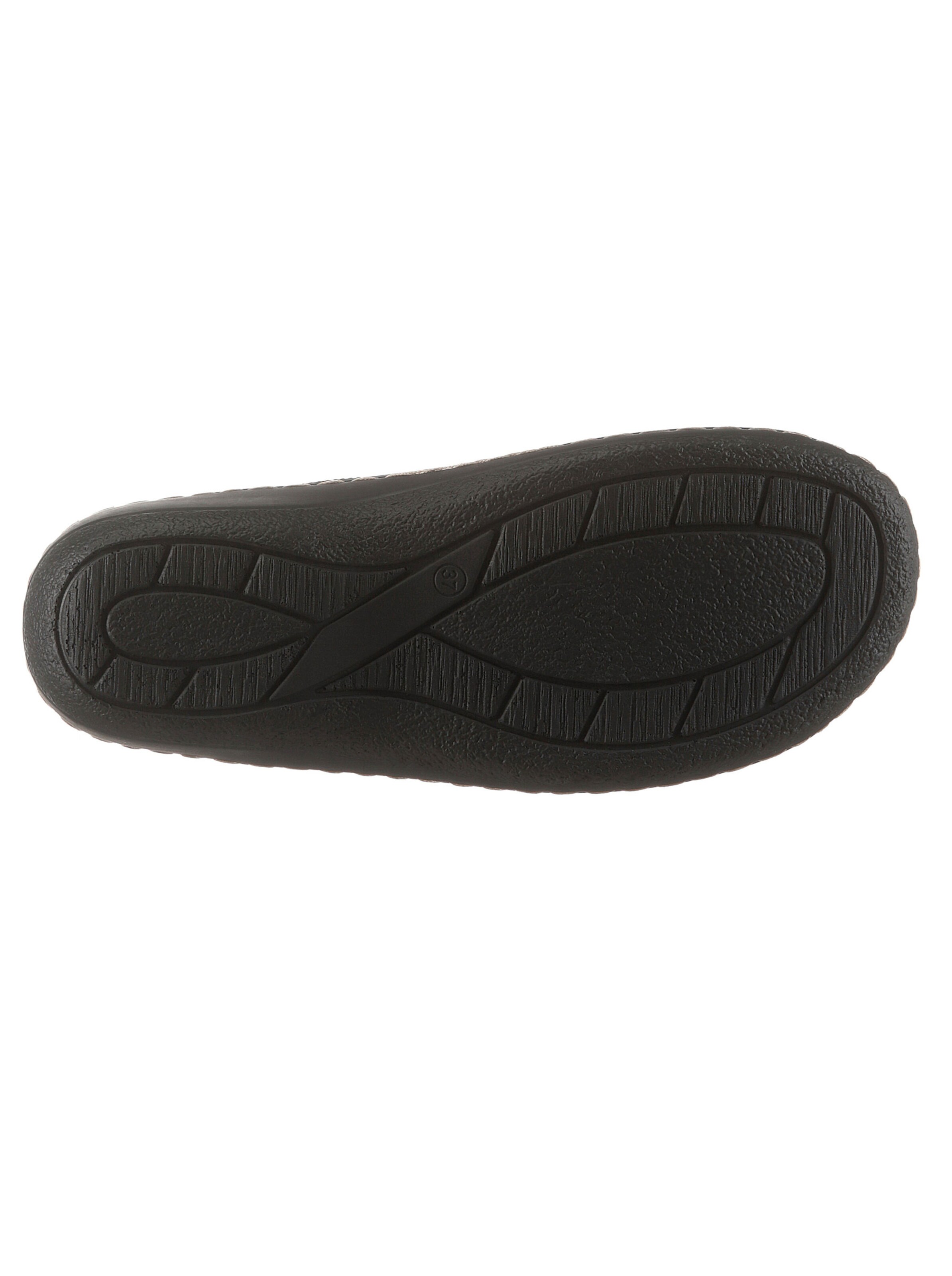 Belvida Pantolette in schwarz-goldfarben