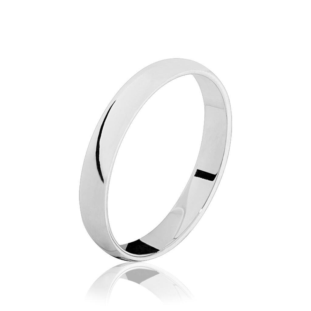 Alliance Khelya Ruban Plat Argent Blanc