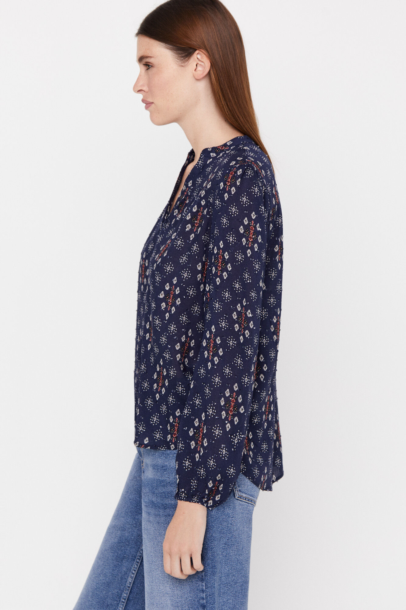 Blusa Plumetti estampada - Estampa azul