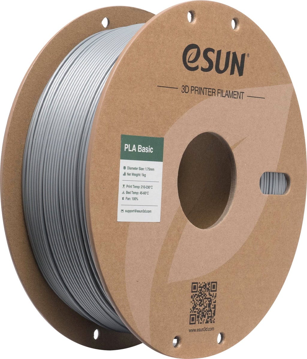 eSUN  PLA-Basic Silver, 1,75 mm / 1000 g    Allround PLA Material in Silber
