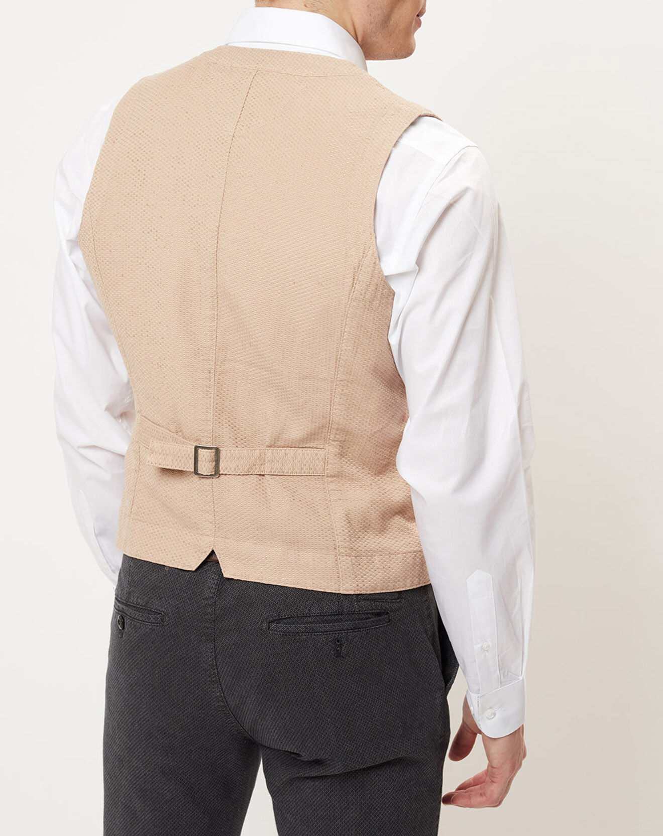 Marc O'Polo Gilet en Lin & Coton slim fit beige