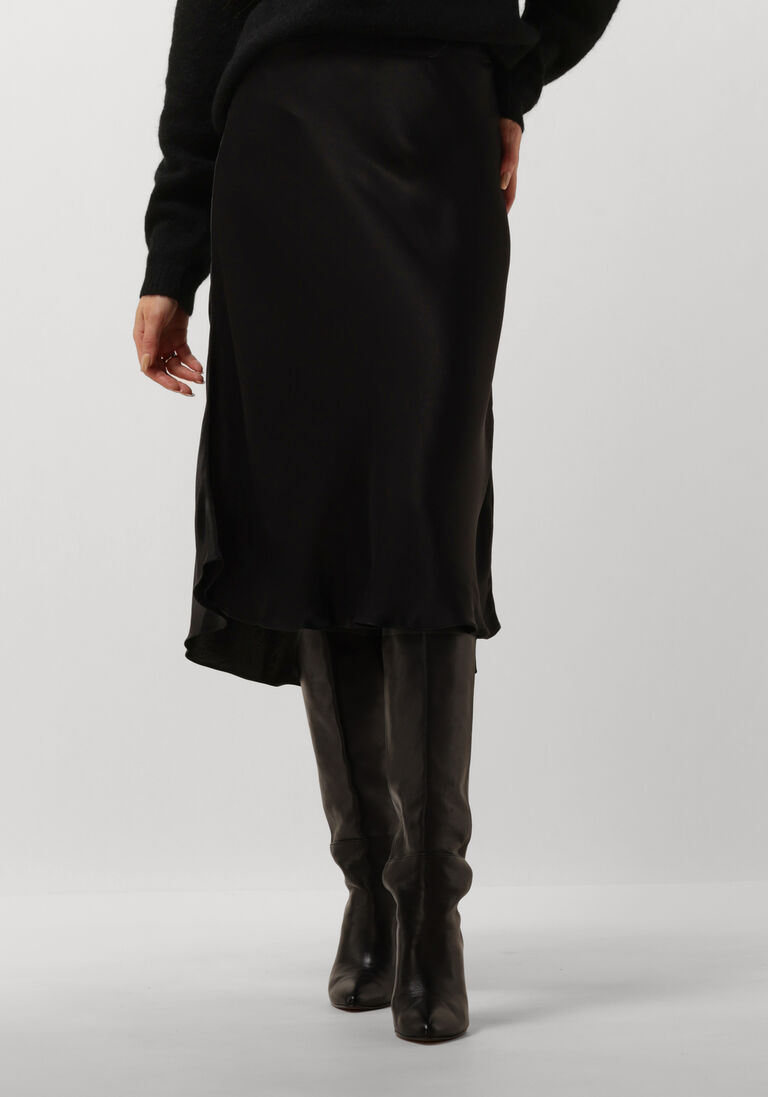 zwarte second female midirok eddy mw midi skirt