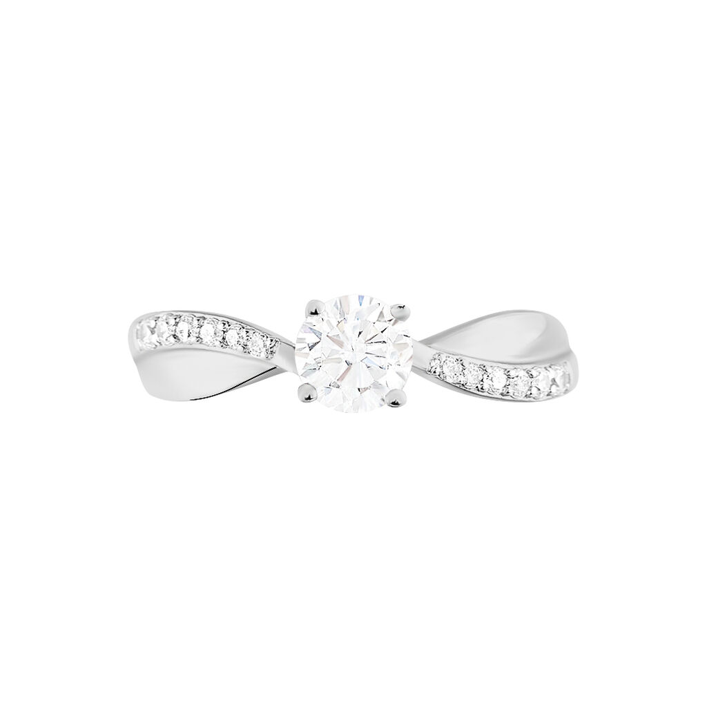 Bague Solitaire Doralicia Argent Blanc Oxyde De Zirconium