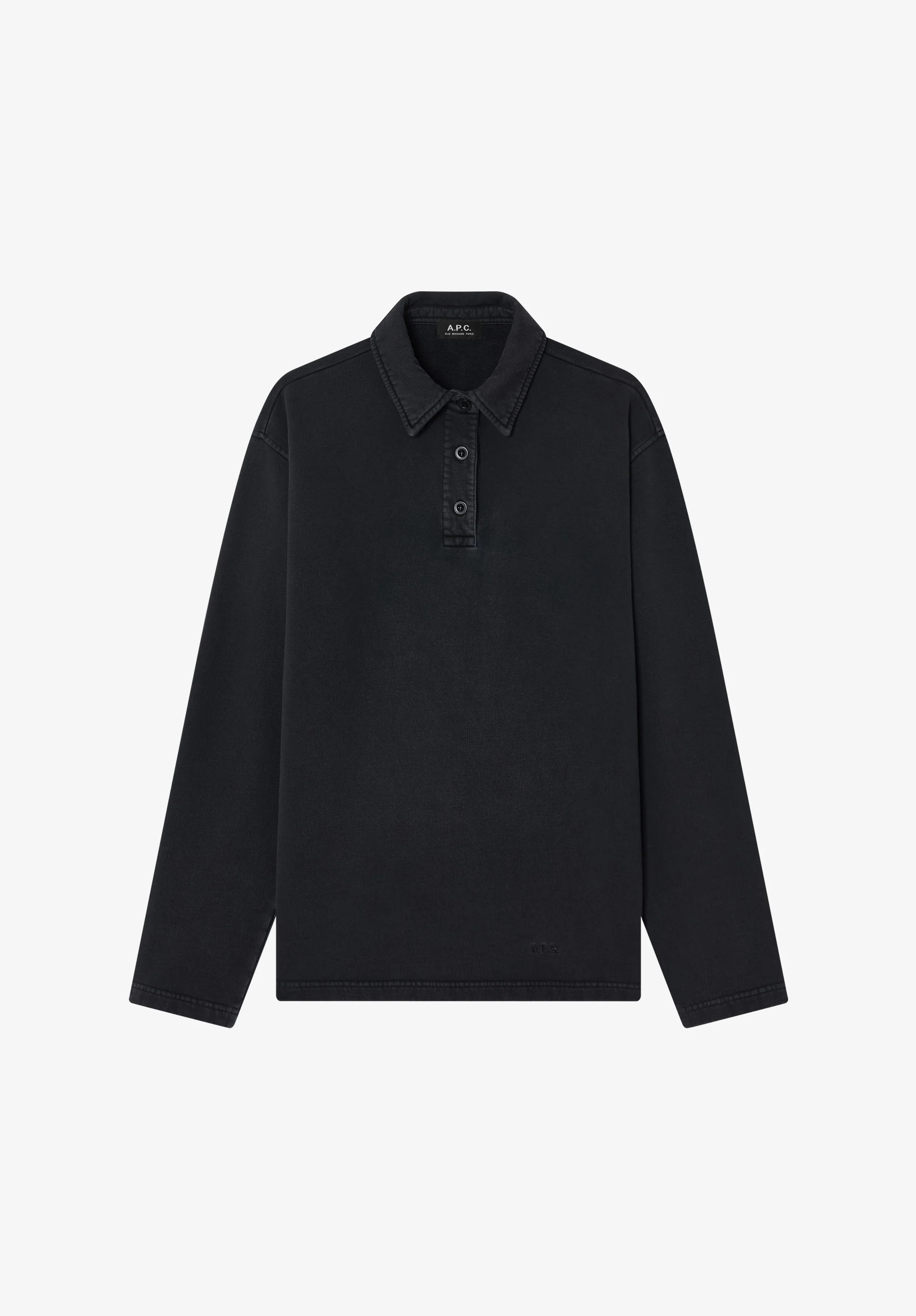 polo manches longues - Noir