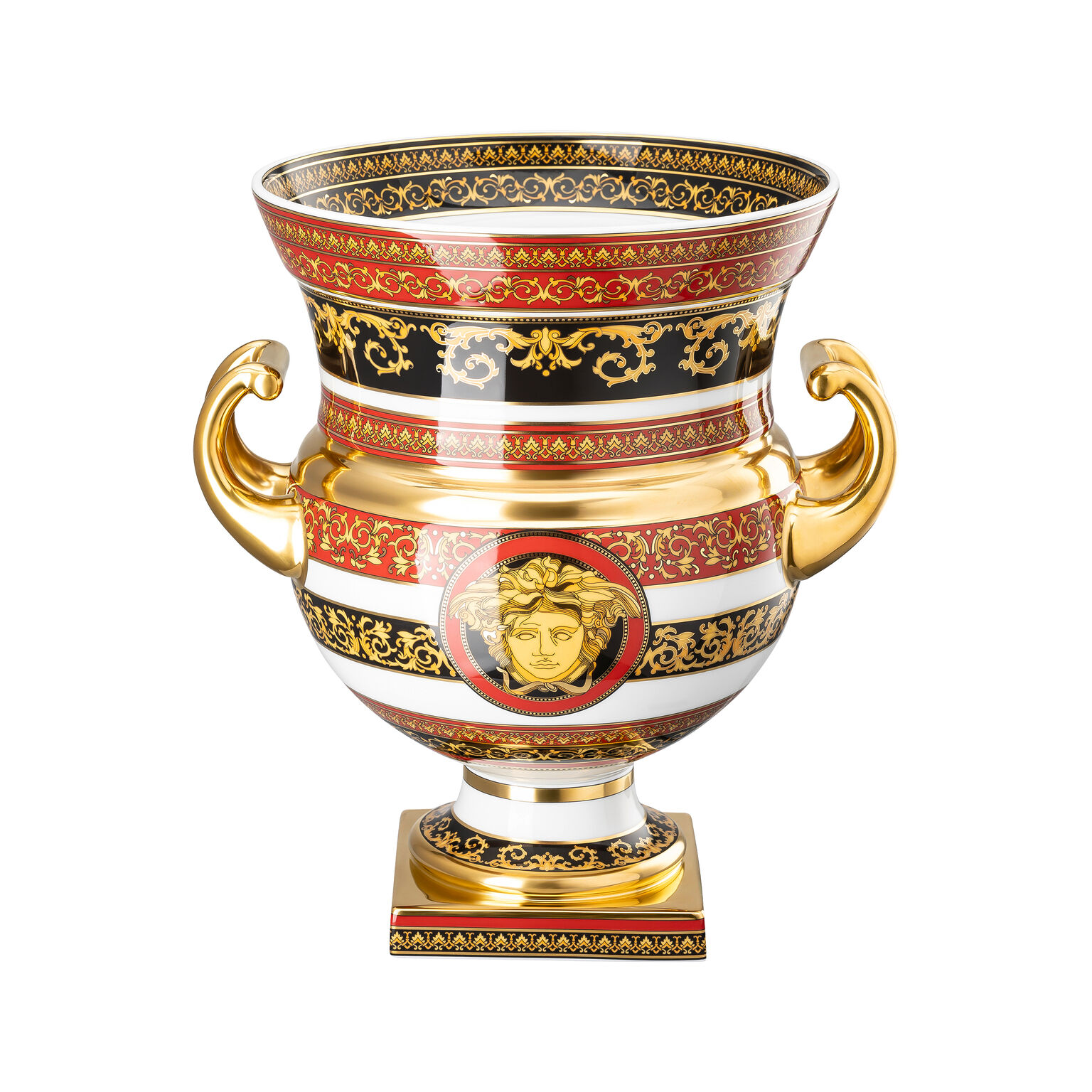 Amphora Medusa Vase auf Fuß 33 cm