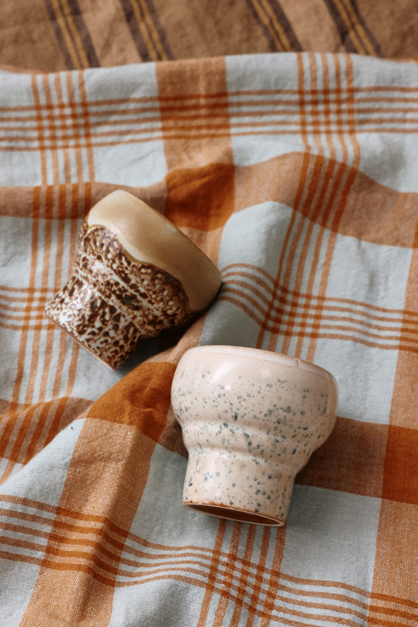 Servies 70's Ceramics Lungo Mugs coral - set van 2