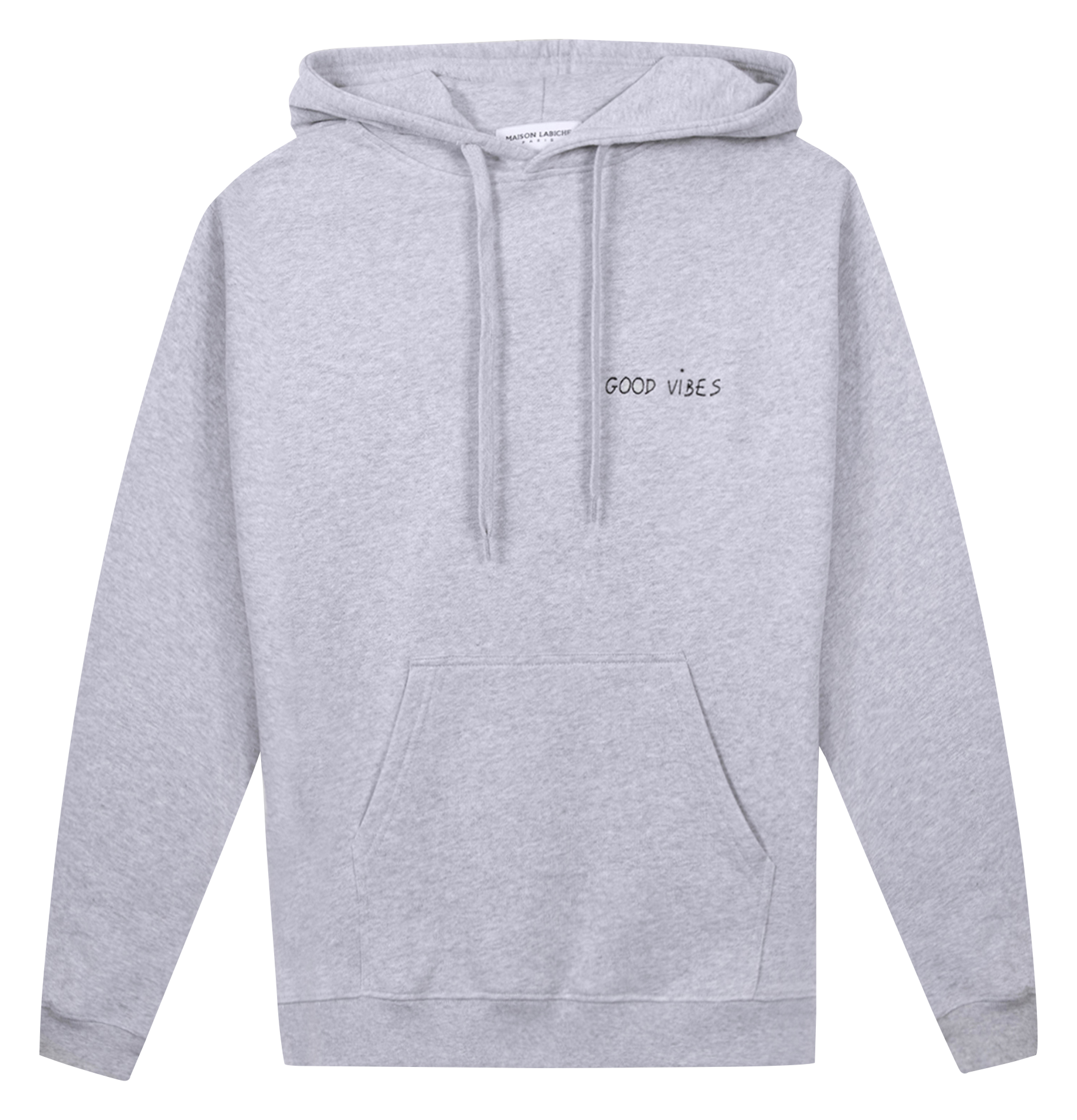 REAUMUR GOOD VIBE - Sweat à capuche brodé Good vibes en coton bio | Gris