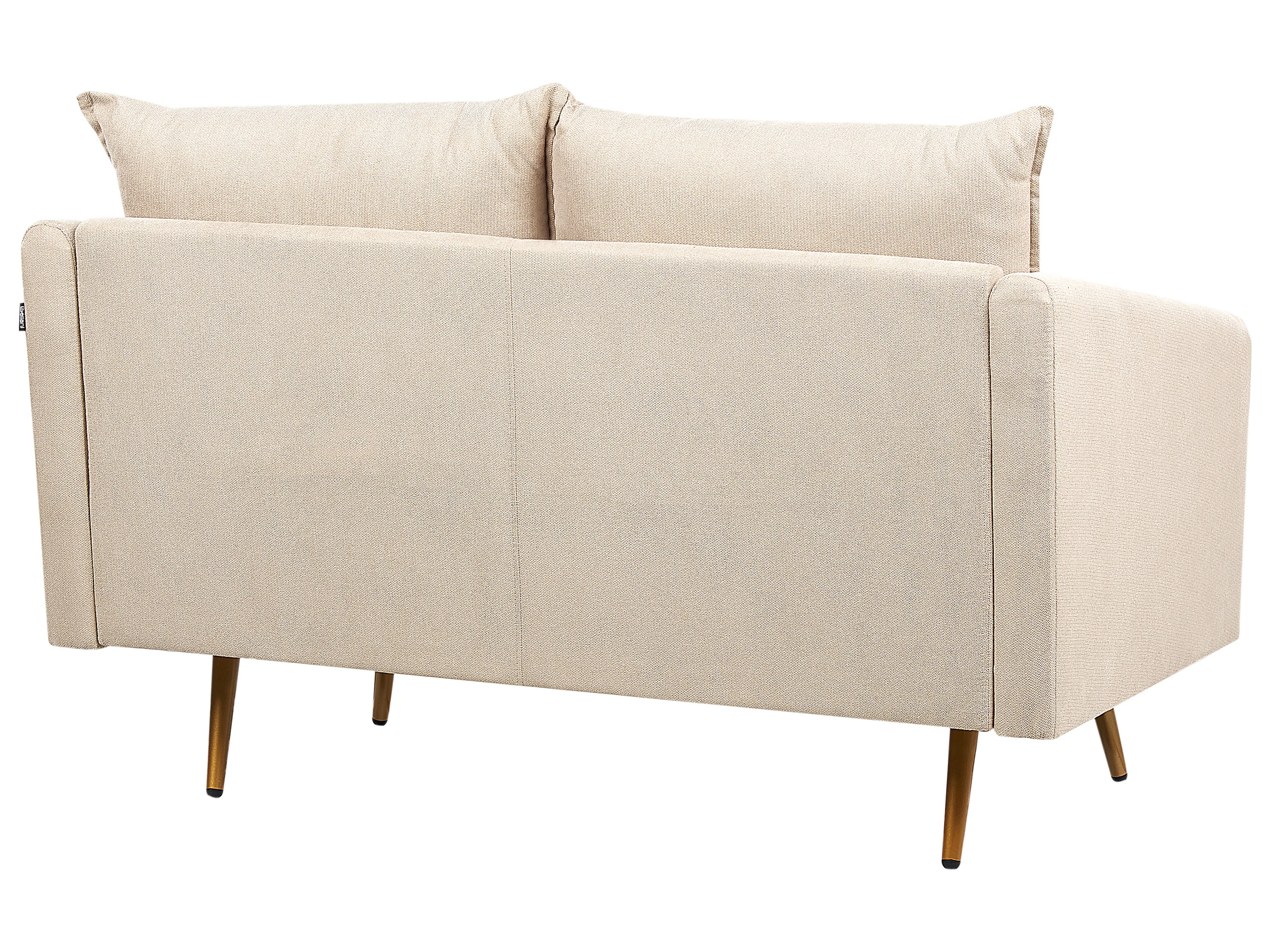 Bank 2-zits MAURA Fluweel Beige