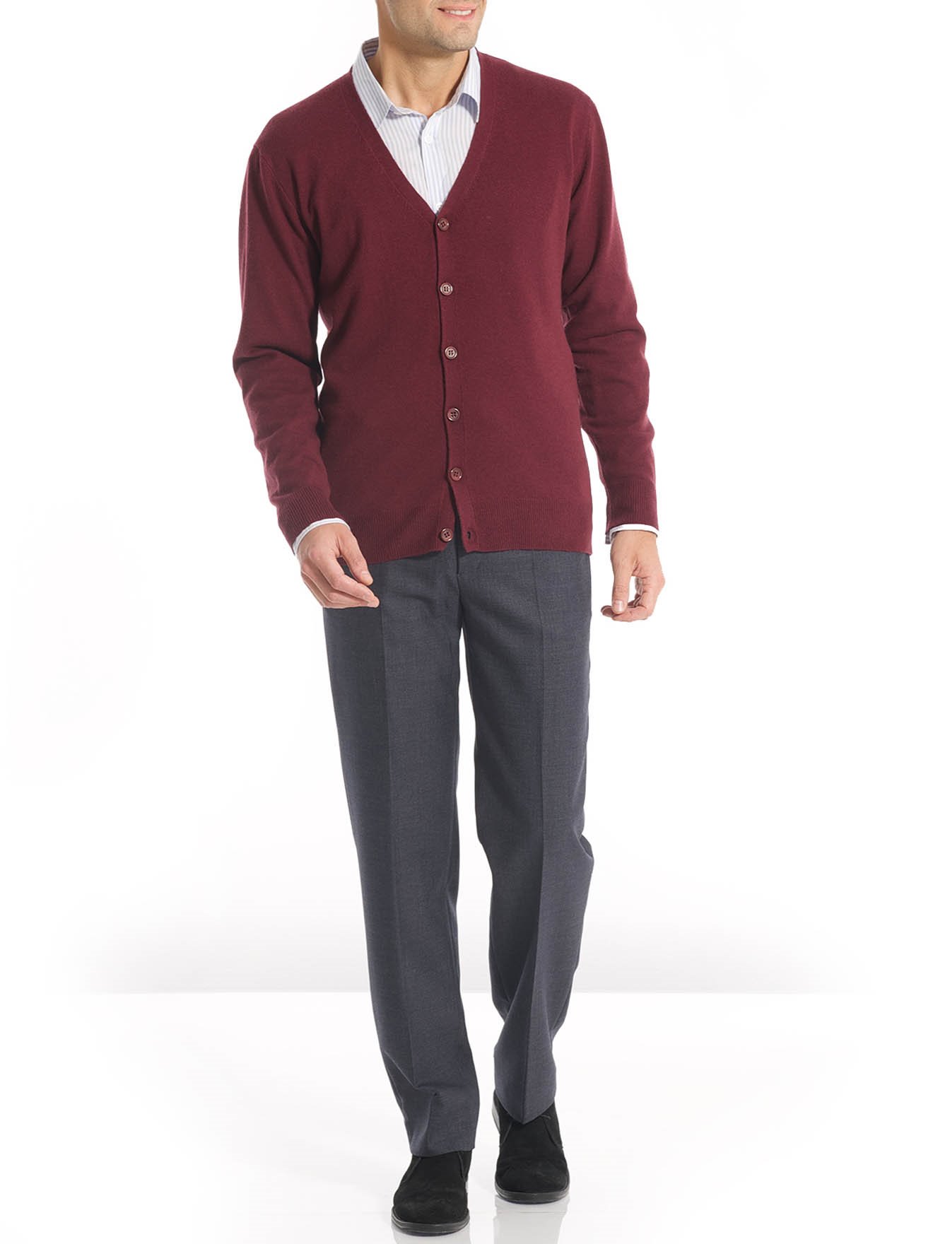Gilet boutonné laine et cachemire