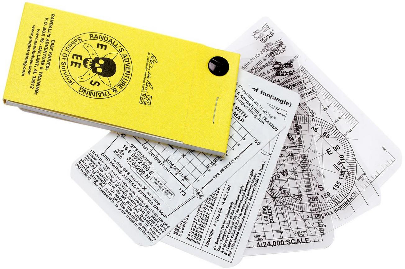 ESEE/Rite in the Rain RAT survival / nav cards, NAV-CARD