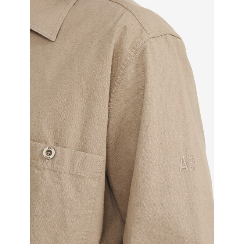 Surchemise coton et lin avec manches longues - Chemise homme