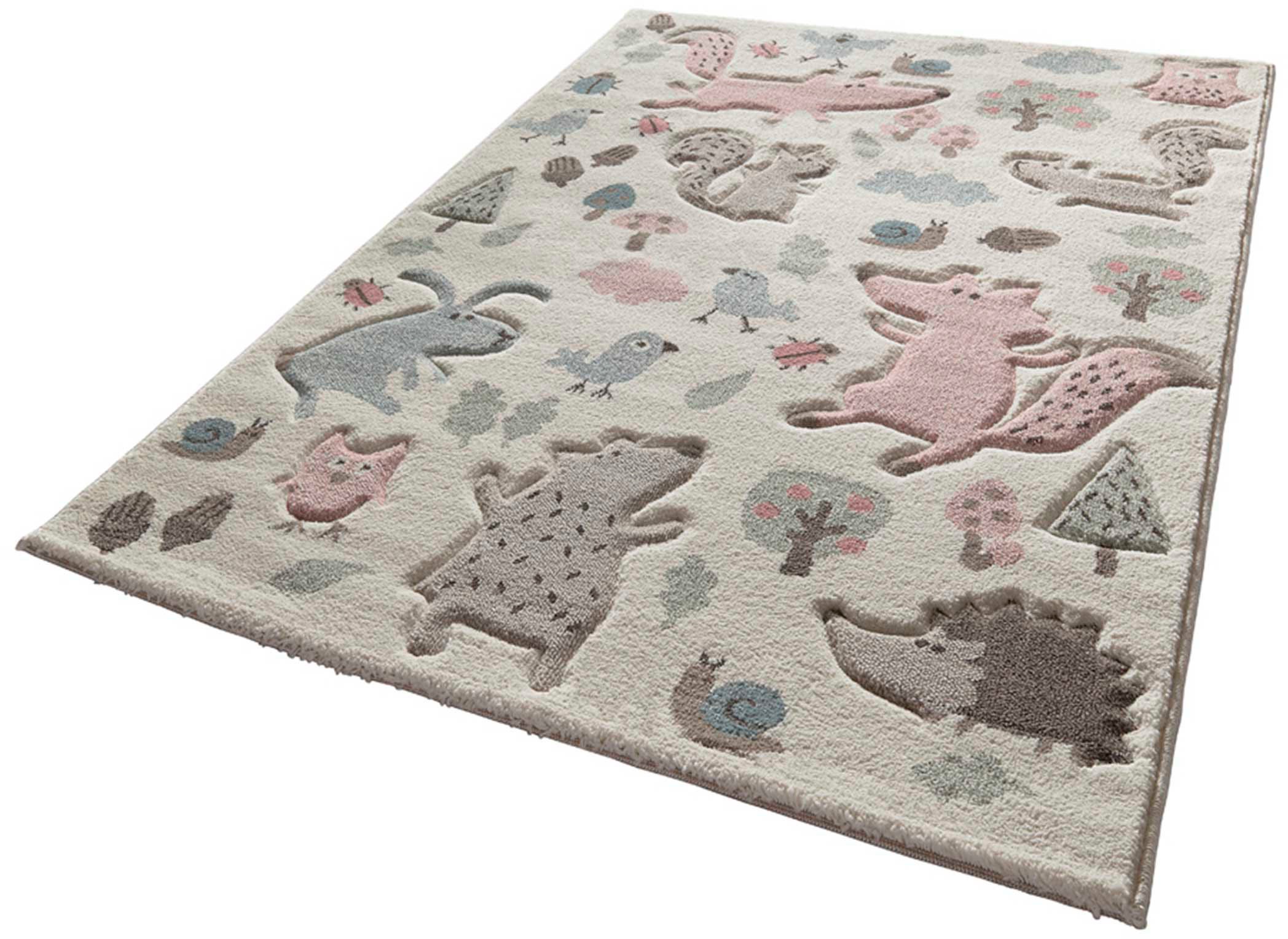 Sigikid Kinderteppich »Forest« rechteckig 13 mm Höhe Wald Tiere Design, Kurzflor