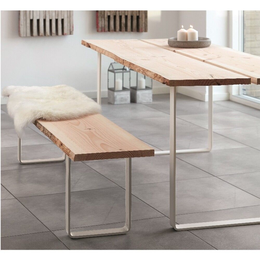 BORDBEN PN BESLAG SQUARE 71CM HVIT