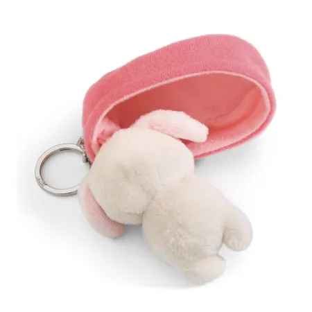 NICI Schlüsselanhänger Sleeping Pets Hund 8cm creme