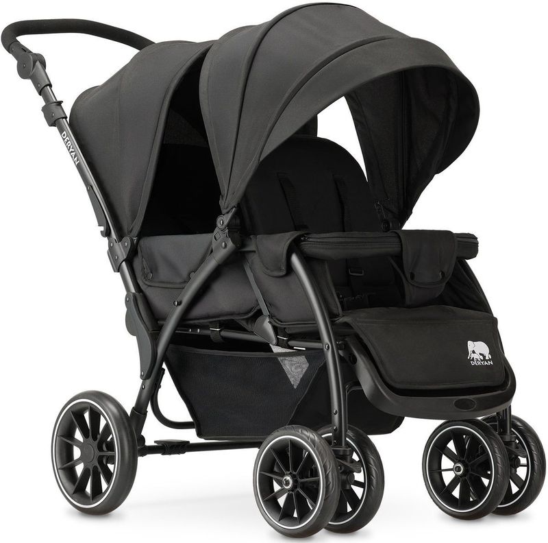Deryan Luxe Elena Dubbele buggy- duo buggy – tandem buggy – Compact en lichtgewicht