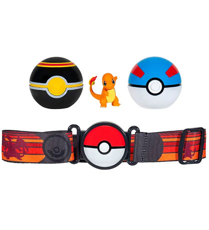 Pokémon Set - Clip 'N' Go-Gürtel - Charmander m. Pokébälle