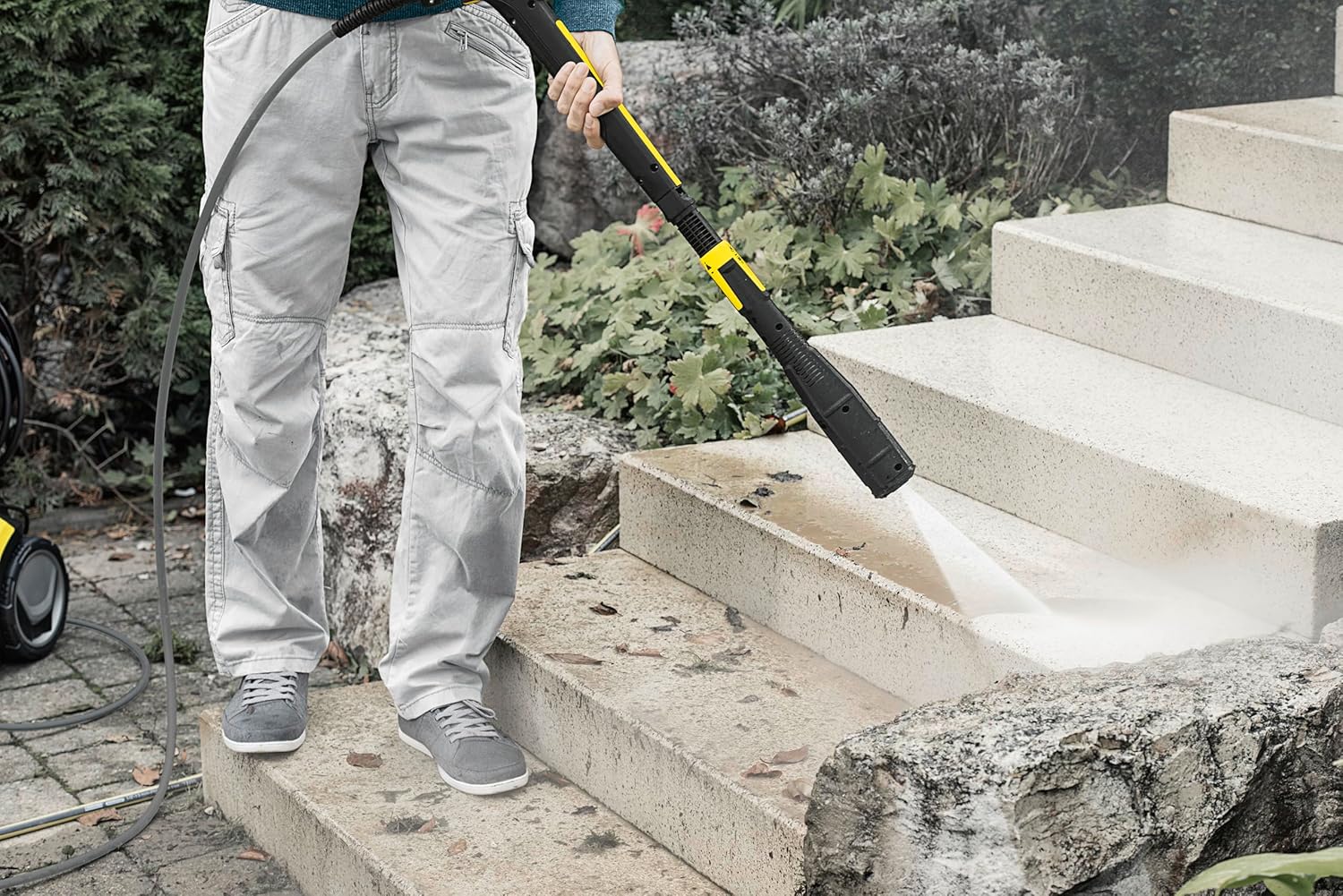 Kärcher Hochdruckreiniger K 5 Premium Smart Control Flex, Druck: max. 145 bar, Fördermenge: 500 l/h, Flächenleistung: 40 m²/h, Schlauchtrommel, Hochdruckschlauch und -Pistole