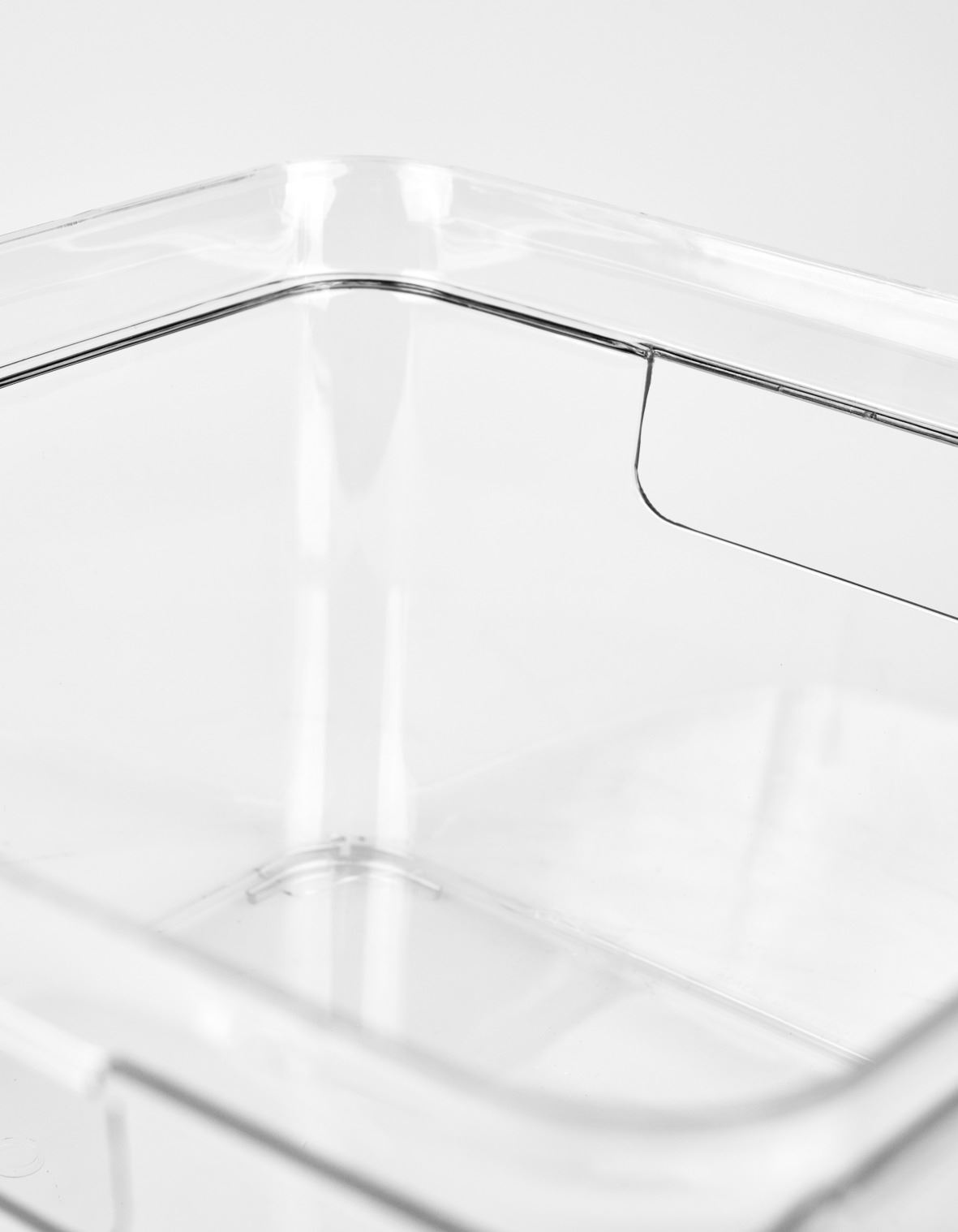 Oppbevaringsboks transparent - 25x25x15,5 cm