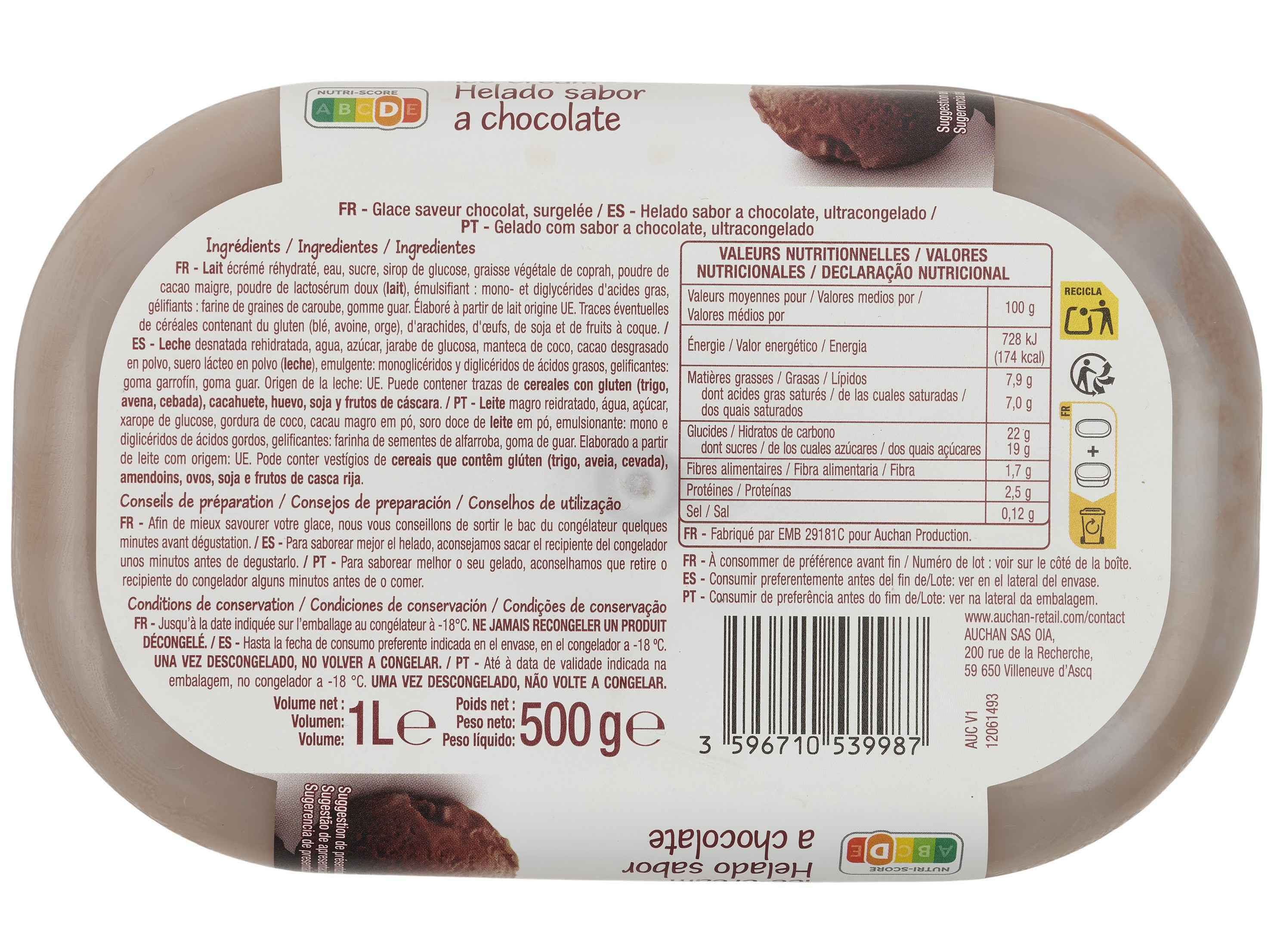 GELADO POLEGAR CHOCOLATE 1L
