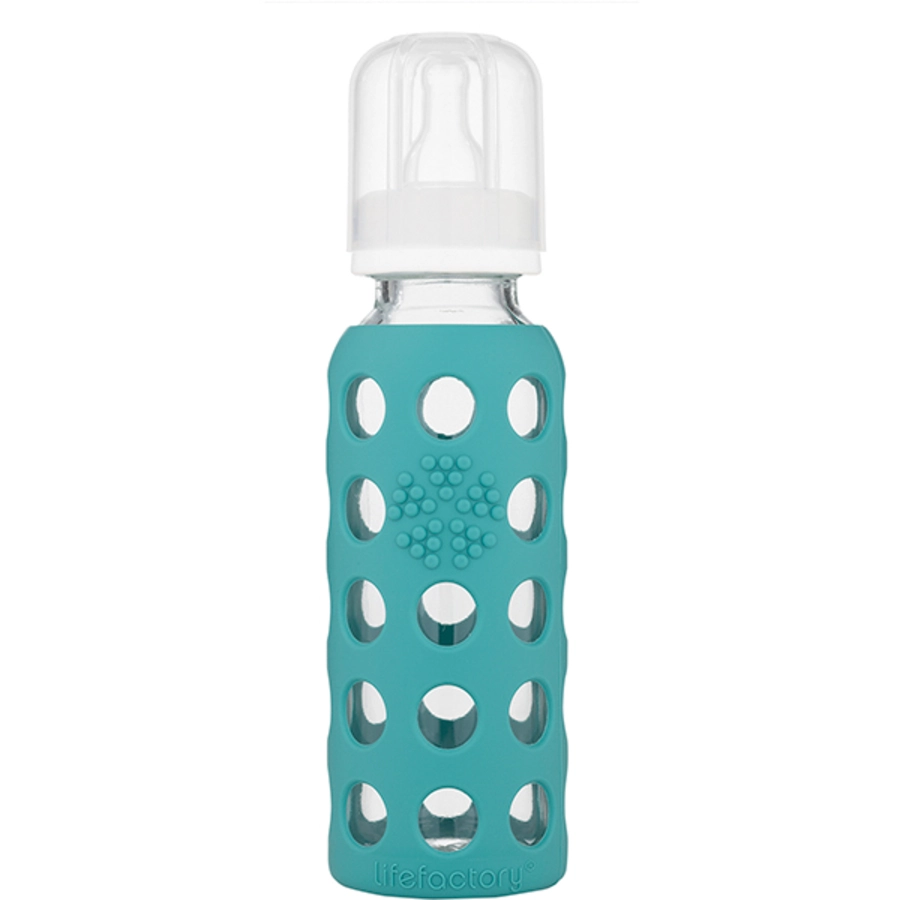 lifefactory Babyflasche aus Glas in kale 250 ml