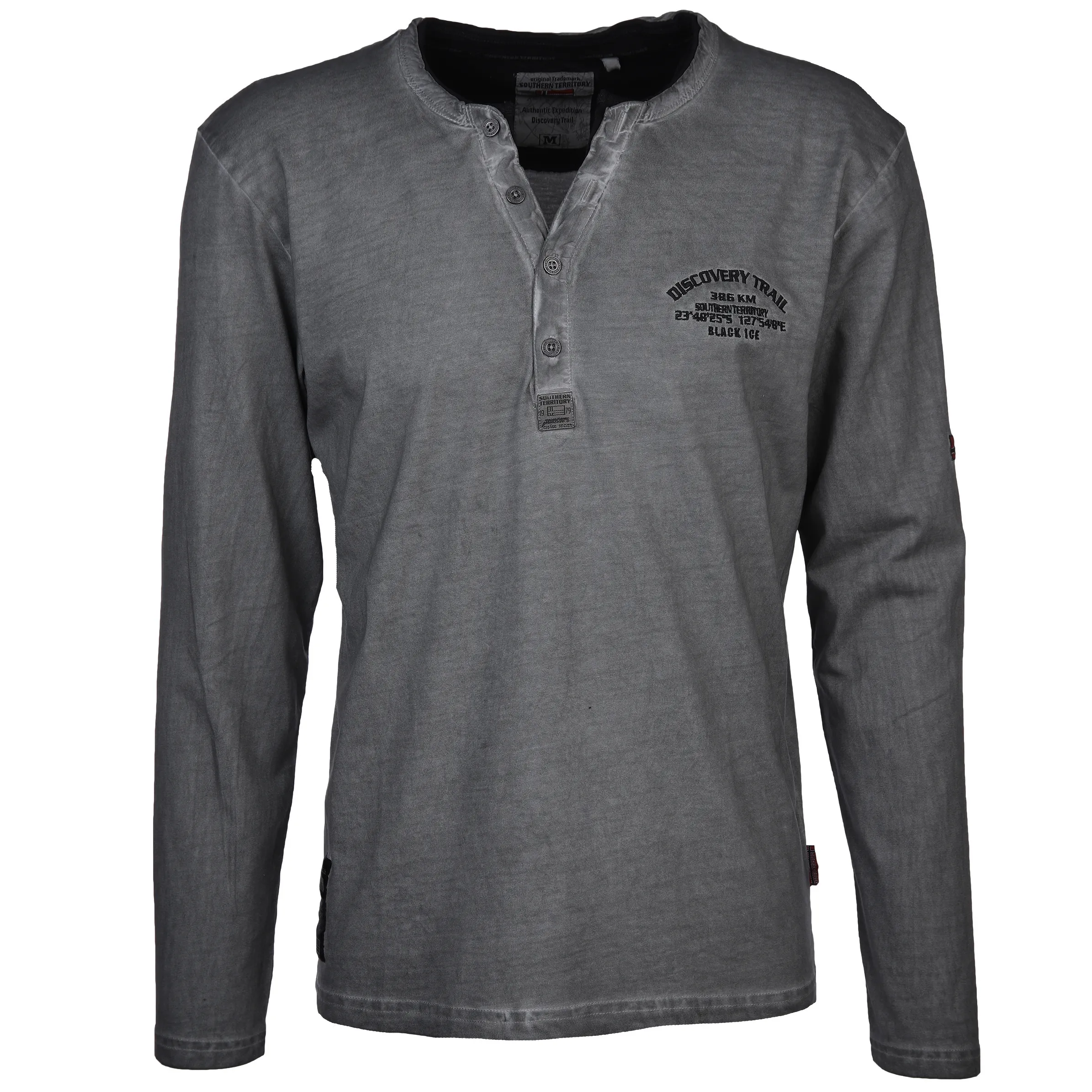 Herren Henleyshirt mit Stickerei