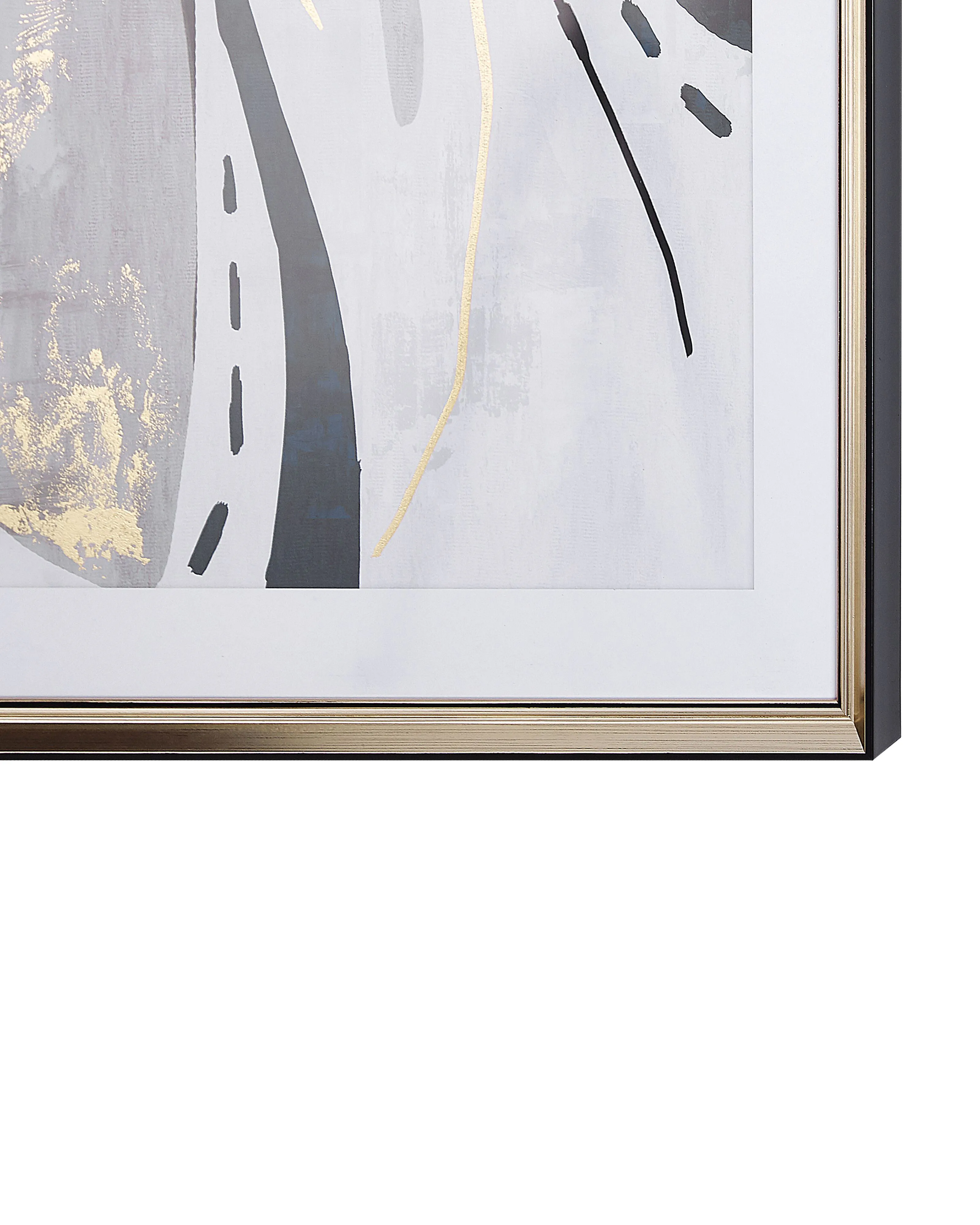Ingelijste afbeelding HIDMO Abstract motief 60 x 80 cm Grijs