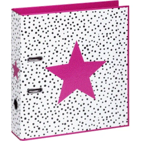 Pagna Ordner A4 Rückenbreite 75mm Pink Star