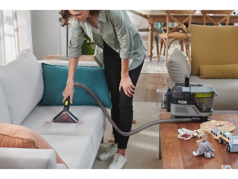 RYOBI Akku-Textielreiniger Pro RDC18BL-0 ohne Akku und Lade Kabelloses, hygienisches und flexibles Reinigen von grossen textilen Oberflächen