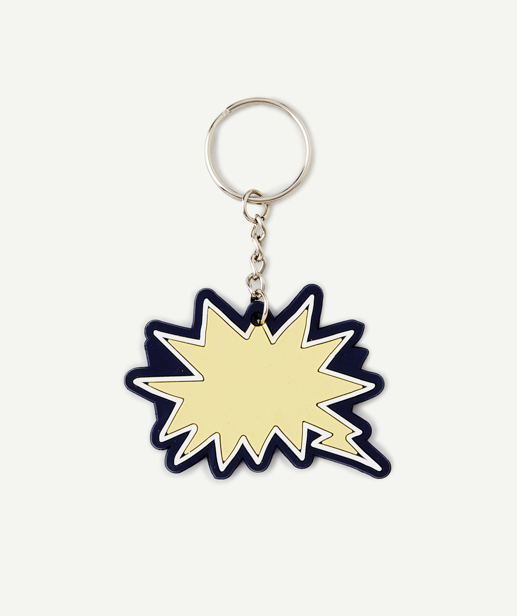 PORTE-CLÉS GARÇON AVEC PATCH ET MESSAGE
