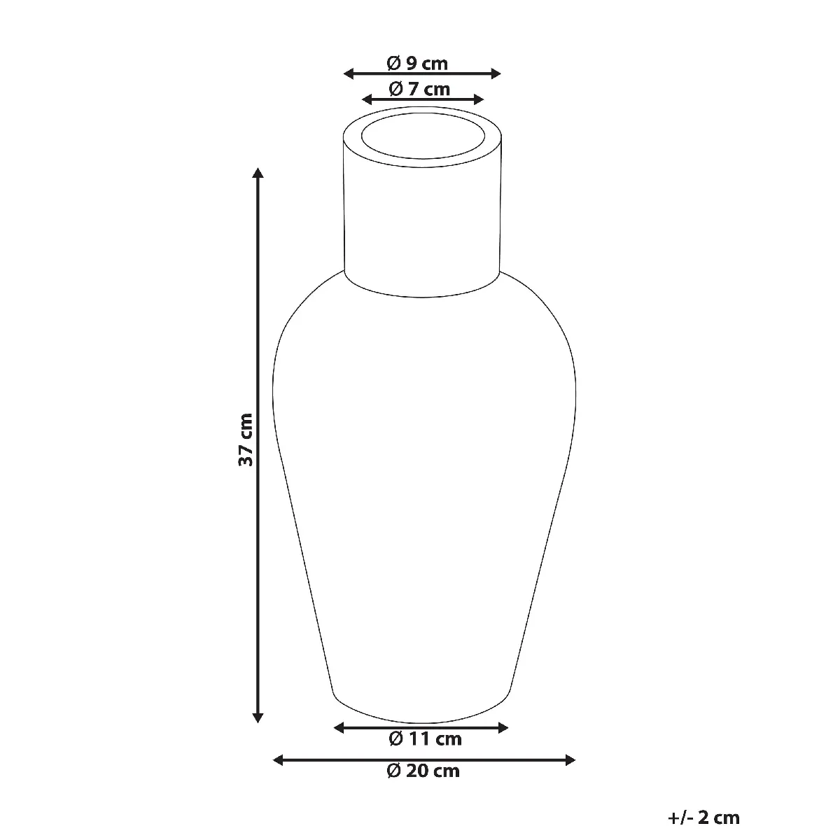 Vase Beliani KARFI Orange