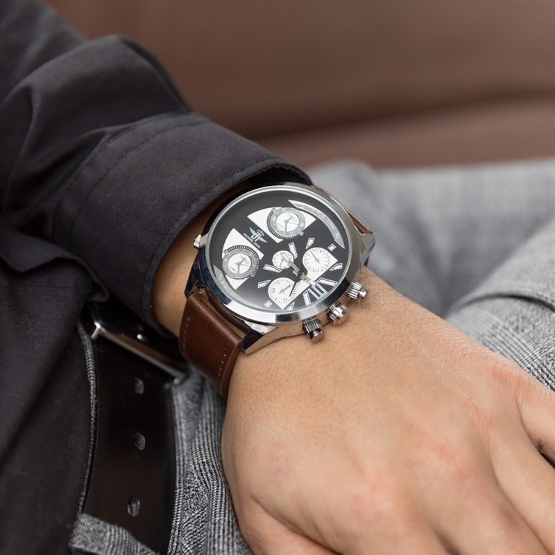 Montre Homme M. JOHN bracelet Cuir Marron