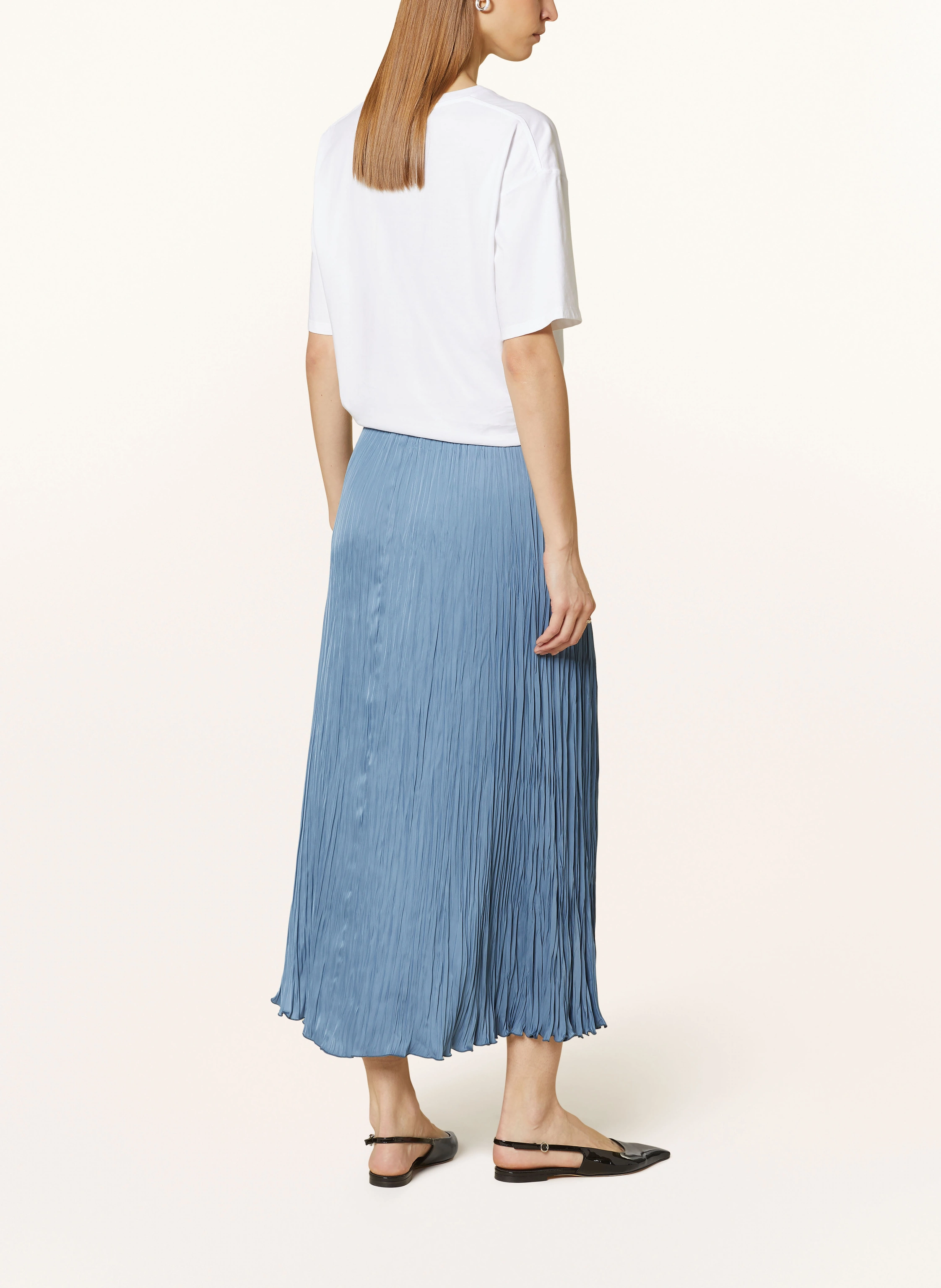 LUISA CERANO Plisseerock aus Satin