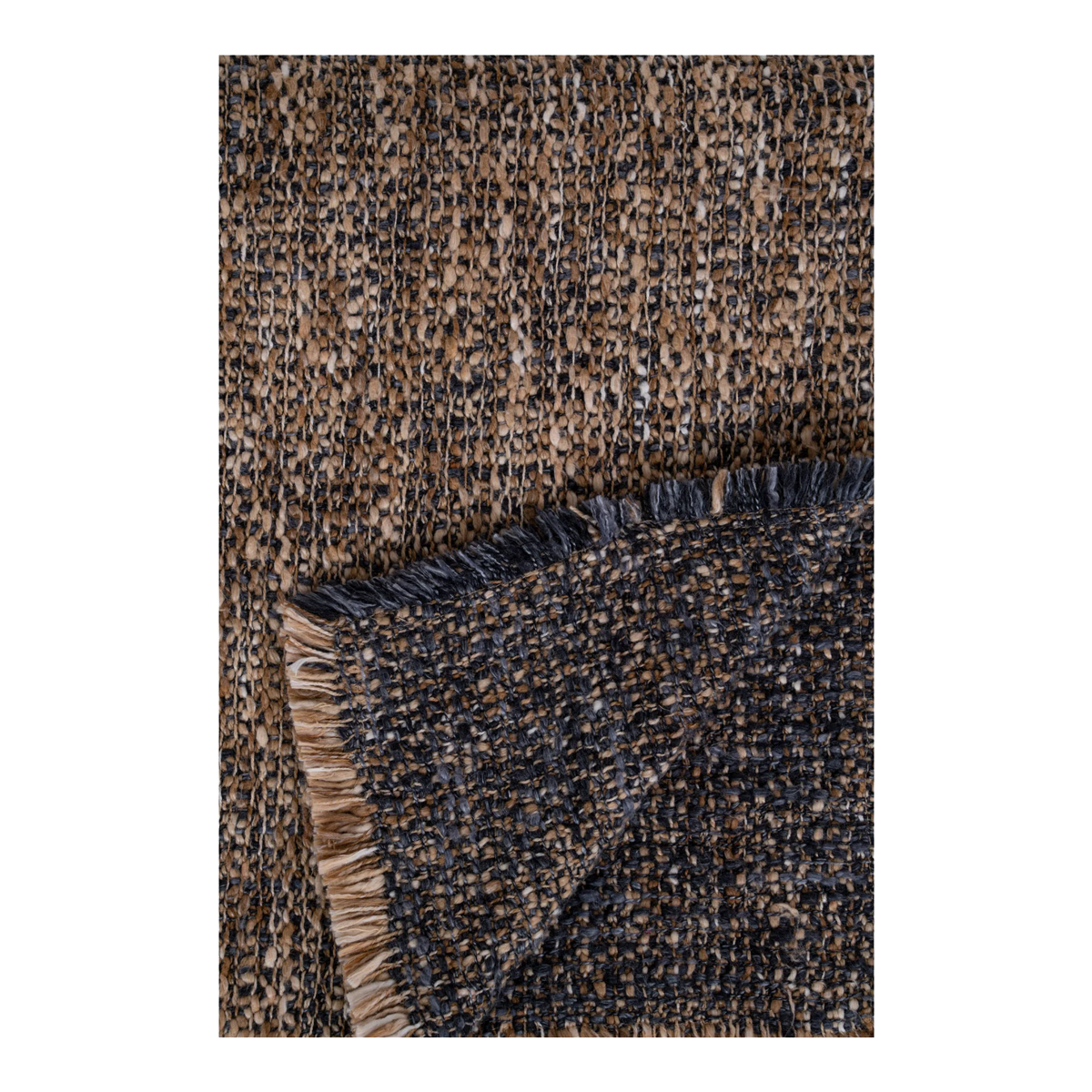 Plaid Janna Donkerblauw/geel