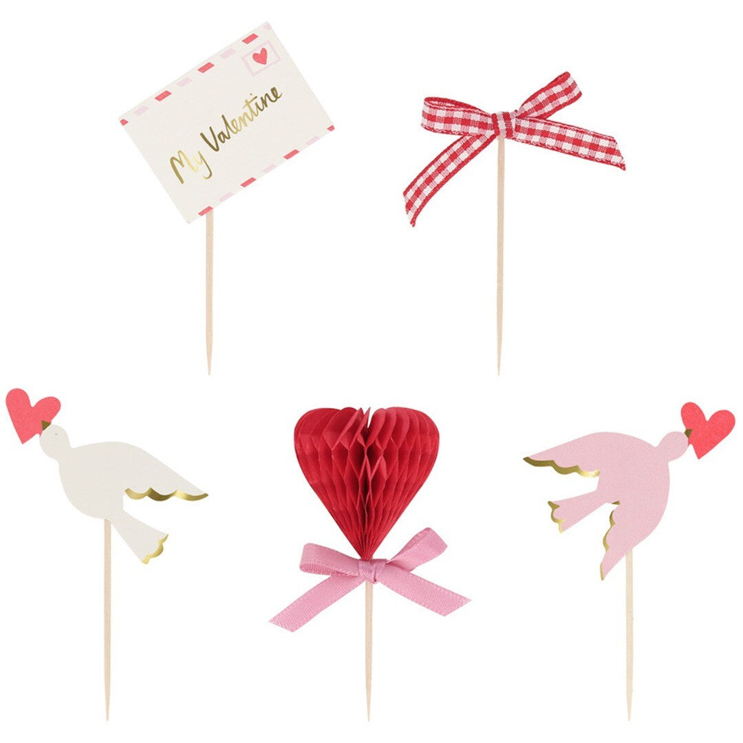 Meri meri cupcake set lovebird - 24st