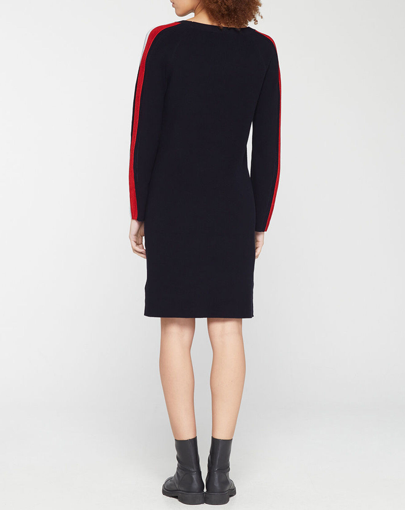 Tommy Hilfiger Robe pull droite Global Stripe bleu marine