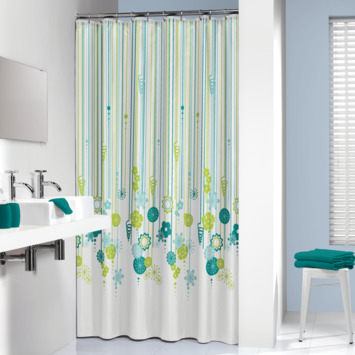 Sealskin Douchegordijn Fiesta Petrol 180x200 cm