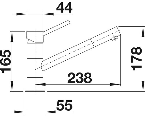 Blanco flexibele keukenkraan KANO chroom 521502