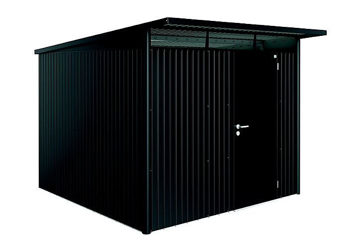 Abri de jardin simple porte Biohort AvantGarde A7 en métal coloris gris foncé métallique ép.0,53 mm surface extérieure 7,8 m²