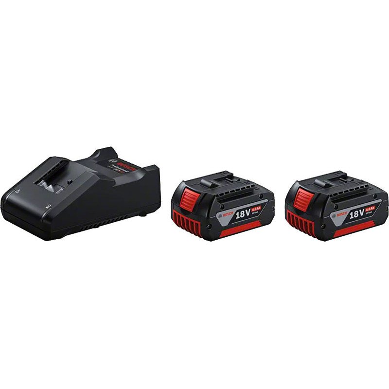 Starter Set de 2 Batteries GBA 18V 4.0Ah + Chargeur GAL 18V-40 Bosch Professional