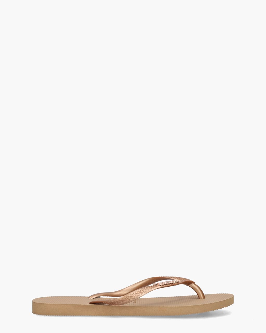 Havaianas Slim Logo Metallic Roségoud Damesslippers