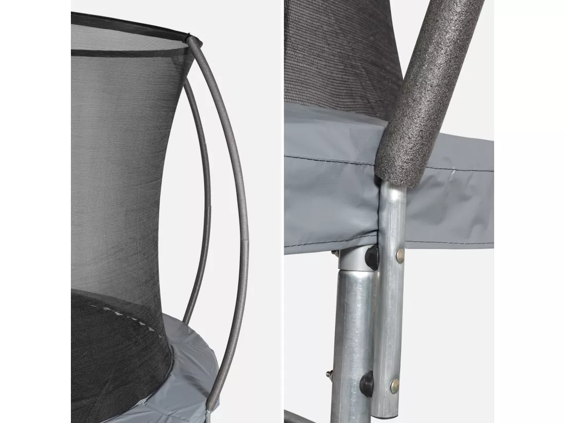 Trampoline rond Ø 430cm gris avec filet de protection intérieur - Venus Inner – Nouveau modèle - trampoline de jardin 4.30m 430 cm |Design | Qualité PRO. | Normes EU.