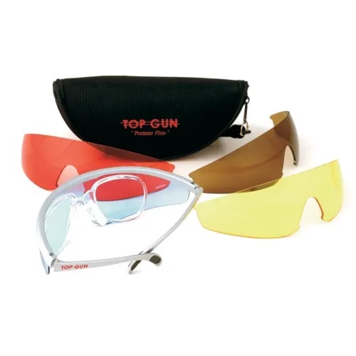 Top Gun Skytebriller For Brillebrukere<br> 5 utskiftbare glass!