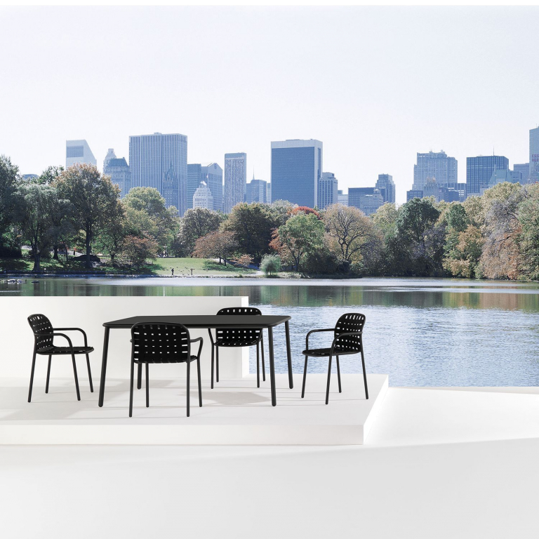 Emu Yard Table Aluminium tuintafel 160x98 Mat Wit