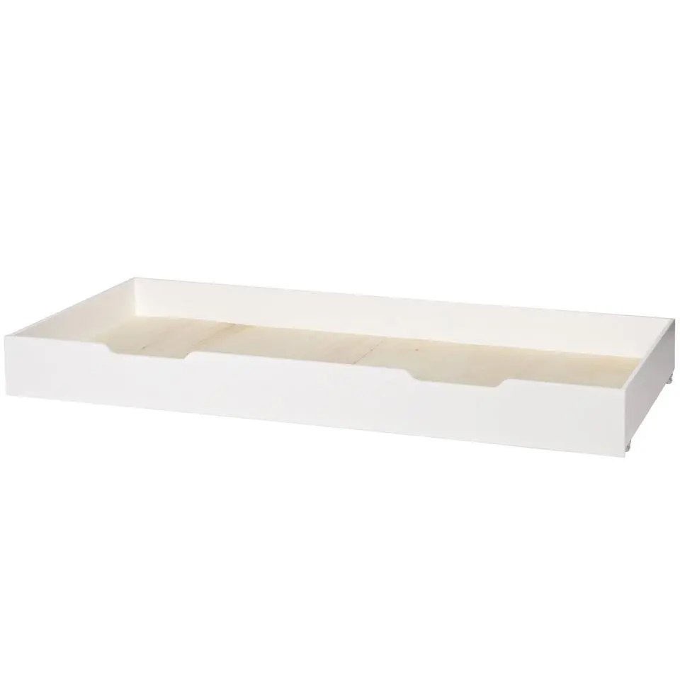 WOOOD Nikki Bedbank Incl Bedlade/Lattenrol - Grenen - Wit - 73x208x100