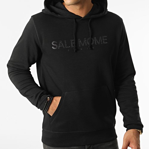 Sweat Capuche Lapin Noir Glitter