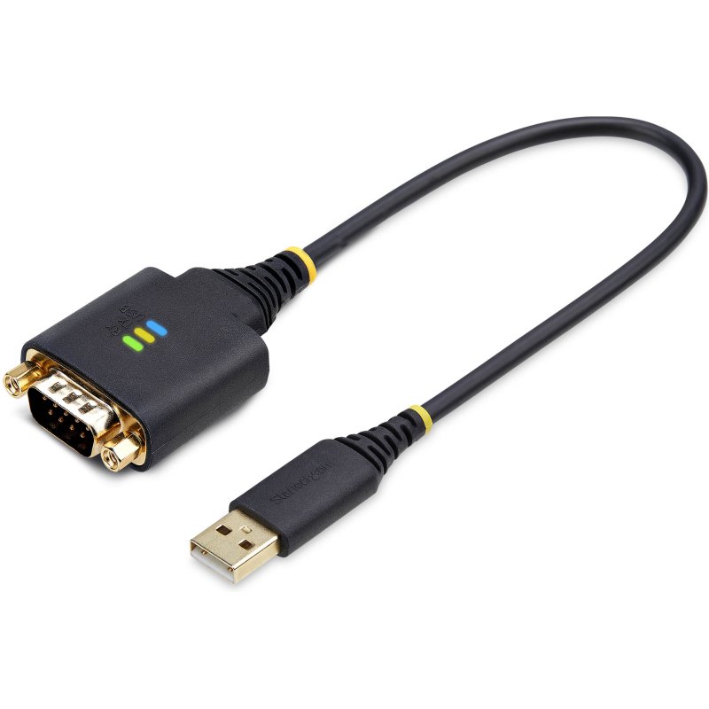 StarTech.com Câble USB vers Série de 30cm, Rétention COM, FTDI, Câble Adaptateur USB-A vers DB9 RS232, Vis/Écrous DB9 Interchangeables, Protection ESD, Windows/macOS/Linux
