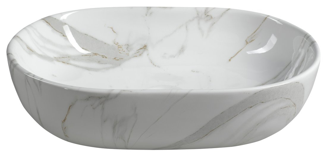 Sapho Dalma keramische waskom marmer structuur 59x42x14cm