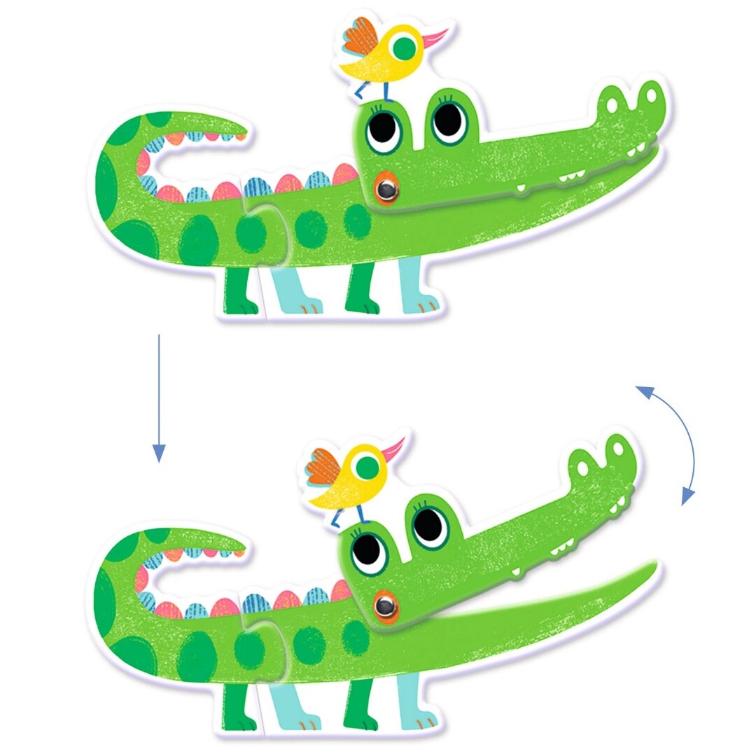 Djeco puzzel duo wilde dieren 6x2st